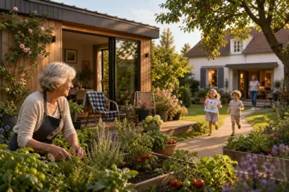 À 68 ans, Martine installe son studio près des siens : le jardin devient son rendez-vous quotidien