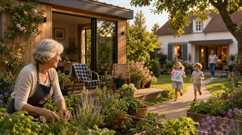 À 68 ans, Martine installe son studio près des siens : le jardin devient son rendez-vous quotidien