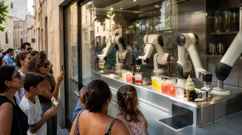 À Avignon, trois bras mécaniques servent des boissons depuis sept jours : ce commerce sans personnel intrigue déjà les passants