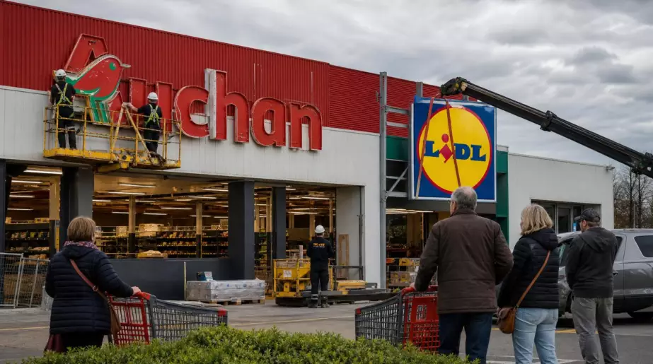 À l’approche du changement d’enseigne, 17 magasins Auchan changent de repère : la date locale reste à vérifier