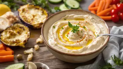 Apéro improvisé : le dip crémeux prêt en 15 minutes avec seulement une aubergine et un yaourt