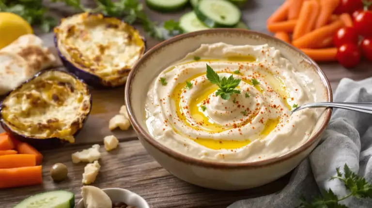 Apéro improvisé : le dip crémeux prêt en 15 minutes avec seulement une aubergine et un yaourt