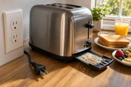 Après le petit-déjeuner, retirez la prise de ce petit appareil : durant huit heures, ses miettes restent un risque discret
