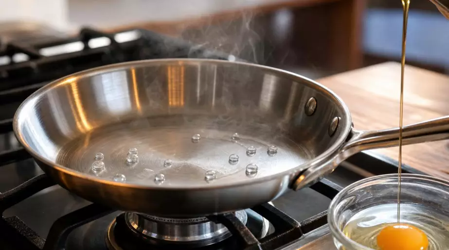 Après trois minutes sur le feu, mes œufs glissent sans accrocher : ce test avec l’eau donne le bon repère
