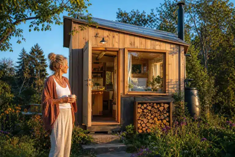 « Après une rupture, certains construisent leur propre refuge » : Silvia, retraitée de 64 ans, a construit une minuscule maison autosuffisante de 15 m² après son divorce : « C’est mon refuge énergétique »