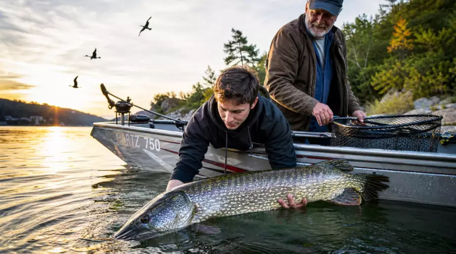 Au lac de Pareloup, Grégory Gestraud combat quinze minutes un poisson de 17 kg : son geste après la prise compte autant