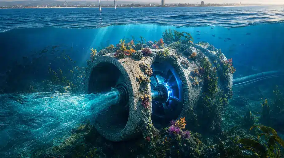 Au large de Long Beach, 400 tonnes reposent sous l’eau : ce dispositif cherche à garder l’électricité des jours venteux