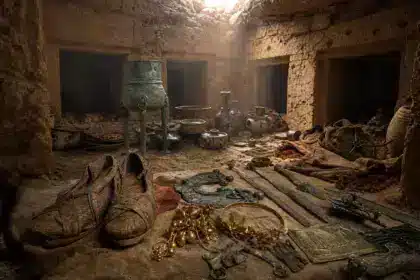 Au nord de Rome, une tombe étrusque « du plus haut rang » vieille de 2 700 ans livre armes, bijoux et une paire de chaussures de femme d’une rareté exceptionnelle