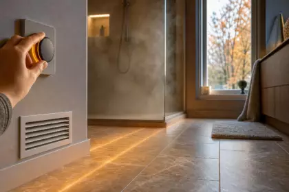 Au retour des journées froides, montez la chaleur pendant cinq jours : ce réglage protège les joints du carrelage