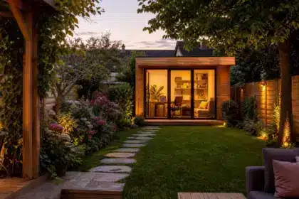 Ce n’est pas pour ranger ses outils : mon voisin a installé un studio en bois au fond de son jardin