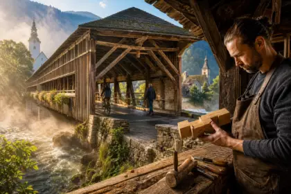 Ce pont en bois du XIXe siècle toujours utilisé : la technique de charpente que l’on réapprend aujourd’hui