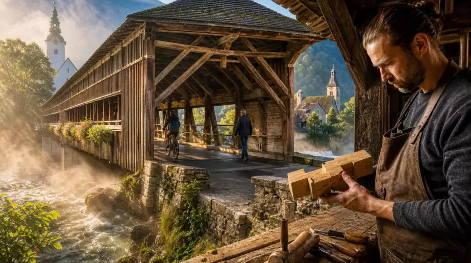 Ce pont en bois du XIXe siècle toujours utilisé : la technique de charpente que l’on réapprend aujourd’hui