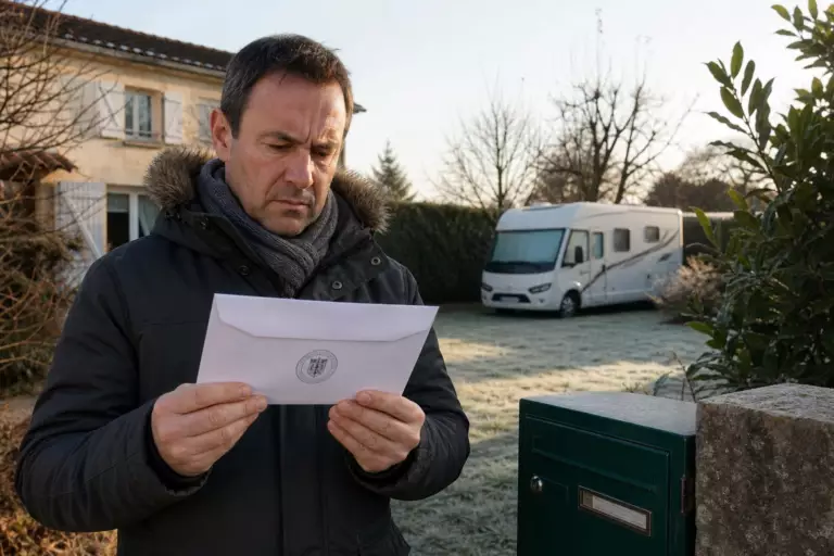 Christophe gare son camping-car au fond de son jardin pendant presque toute l’année : un matin de décembre, la mairie lui envoie un courrier