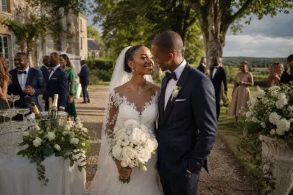 Comme si vous y étiez : découvrez les images jamais vues du mariage de Sonia Rolland dans l’Eure avec son amour de jeunesse