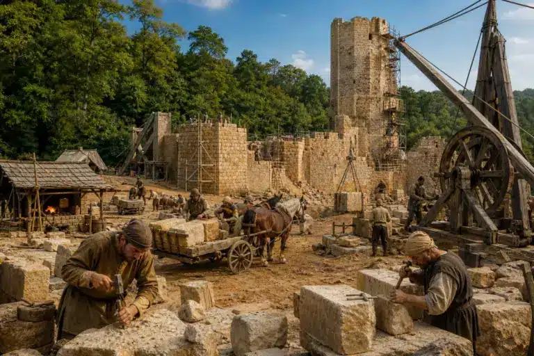 Dans l’Yonne, ils bâtissent un château fort avec les outils du Moyen Âge depuis près de 30 ans : voici pourquoi le chantier n’est toujours pas fini