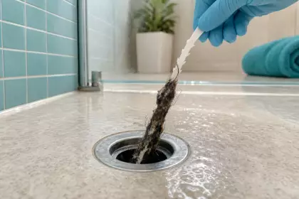 Des cheveux qui bouchent la douche : l’outil à 2 euros qui évite d’appeler le plombier