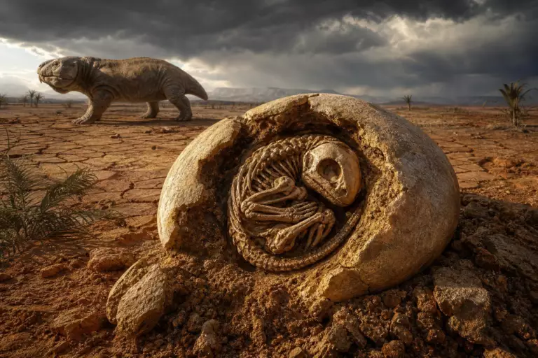 Des scientifiques découvrent le premier œuf fossile d’un ancêtre des mammifères, apportant de nouveaux indices sur la façon dont Lystrosaurus a survécu à des conditions extrêmes.