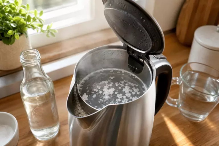 Détartrer la bouilloire sans produit chimique : l’ingrédient de cuisine qui fait tout le travail en 20 minutes