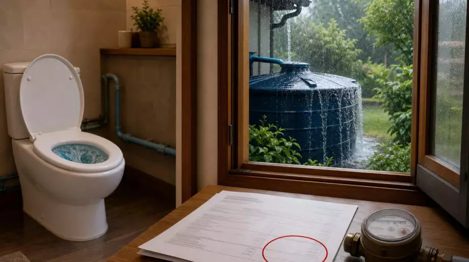 Eau de pluie dans les toilettes : la ligne de votre facture qui ne baissera jamais, même avec une cuve pleine