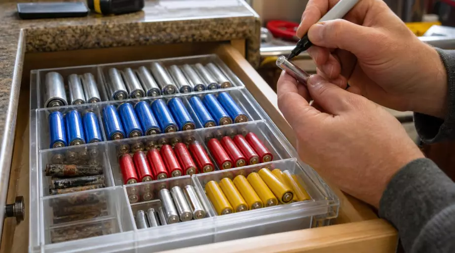 Écrire la date sur les piles neuves : l’habitude qui met fin aux tiroirs de piles mortes