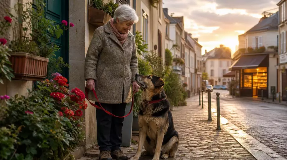 Elle adopte à 70 ans un berger allemand de 8 ans abandonné au refuge : les journées que cela a complètement transformées