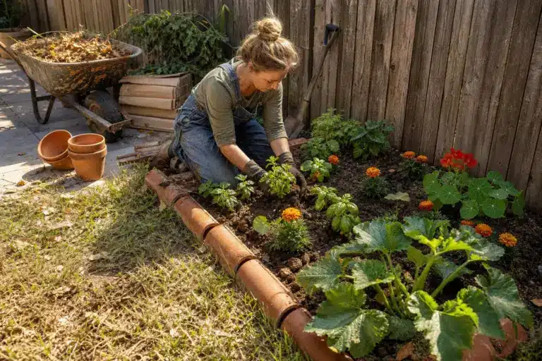 En deux jours, elle crée une nouvelle zone de plantation dans son jardin : « Je n’ai acheté presque aucun matériel »