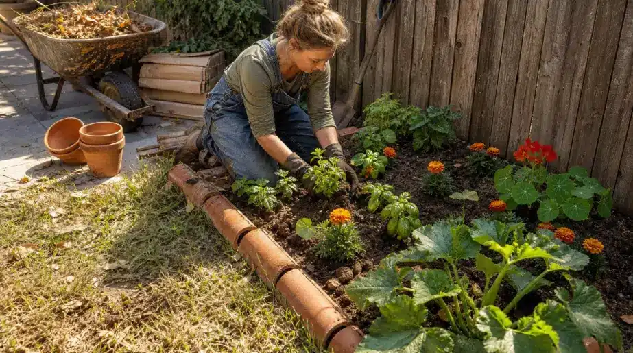 En deux jours, elle crée une nouvelle zone de plantation dans son jardin : « Je n’ai acheté presque aucun matériel »
