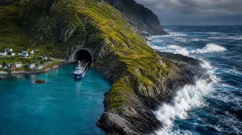 En Norvège, un tunnel de 1,7 km percé dans la montagne offrira aux bateaux un passage pour contourner l’une des mers les plus redoutées d’Europe