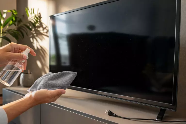 Éteignez votre téléviseur deux minutes avant de le nettoyer : ce geste limite les traces et les risques d’infiltration