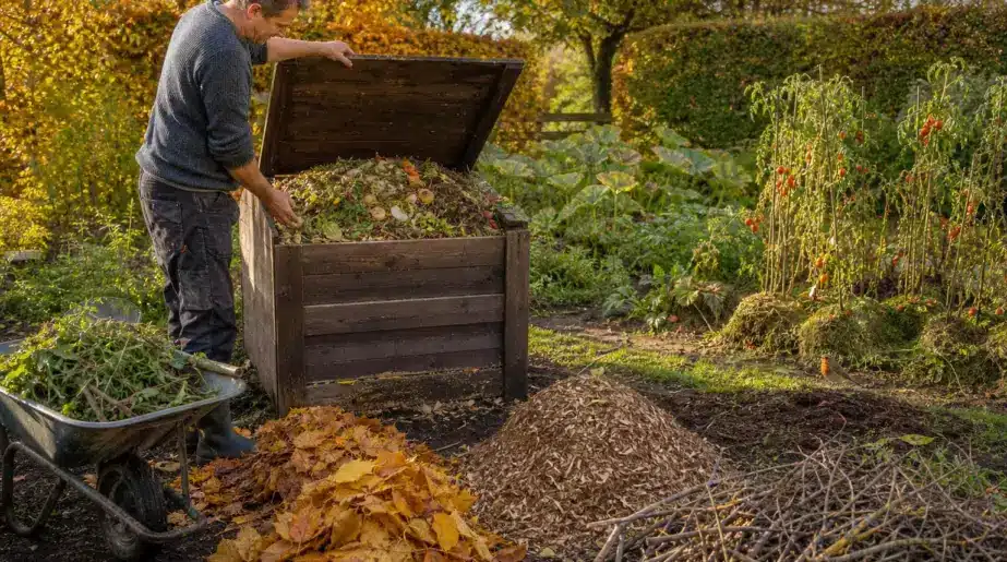 Fin septembre, ce jardinier transforme ses déchets verts en ressource pour le jardin : « Je ne jette presque plus rien »