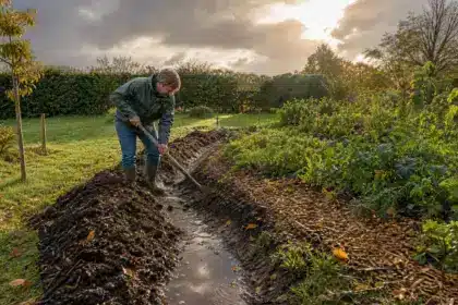 Fin septembre, l’eau stagne près du potager : la méthode d’observation de Julien avant tout coup de bêche