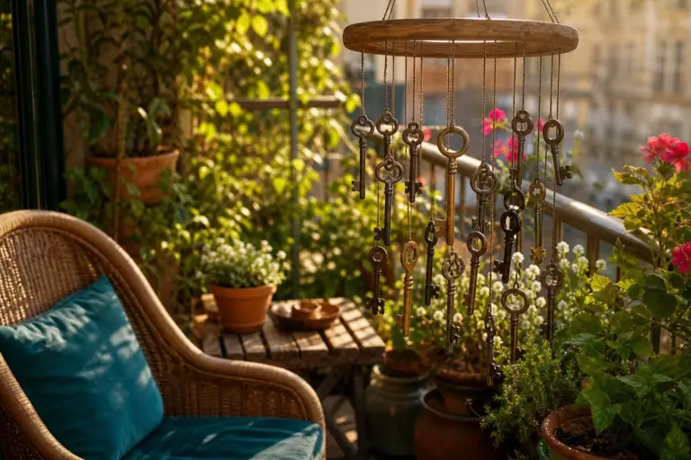 Gardez 17 clefs usées au fond d’un meuble : leur tintement transforme un balcon en petit refuge sonore