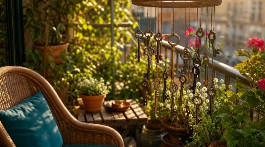 Gardez 17 clefs usées au fond d’un meuble : leur tintement transforme un balcon en petit refuge sonore