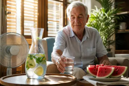 Gardez une carafe près du fauteuil pendant les épisodes caniculaires : ce réflexe simple protège les aînés des malaises