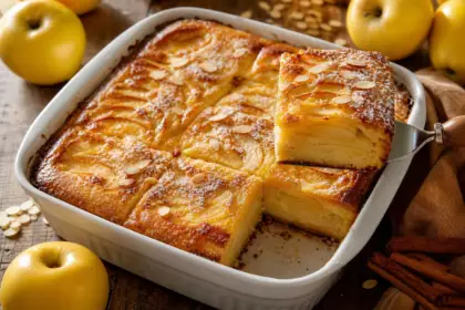 Gâteau crémeux aux pommes : beaucoup de fruits, très peu de pâte, et il fond littéralement en bouche