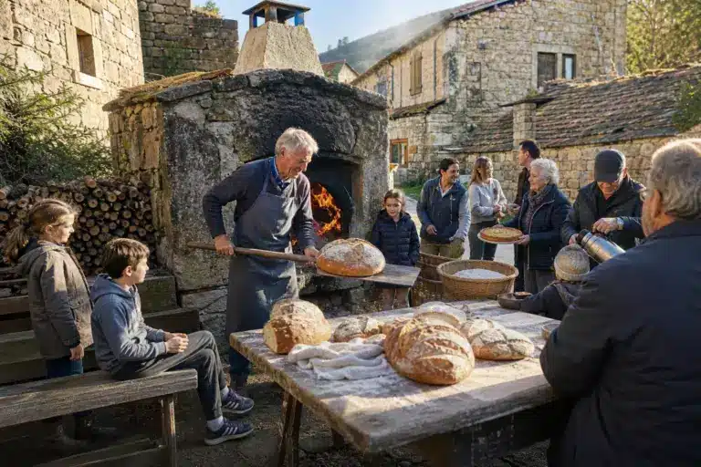 Gérard, 67 ans, a remis en état le four à pain de son village fermé depuis 50 ans : aujourd’hui, tout le hameau s’y retrouve le dimanche