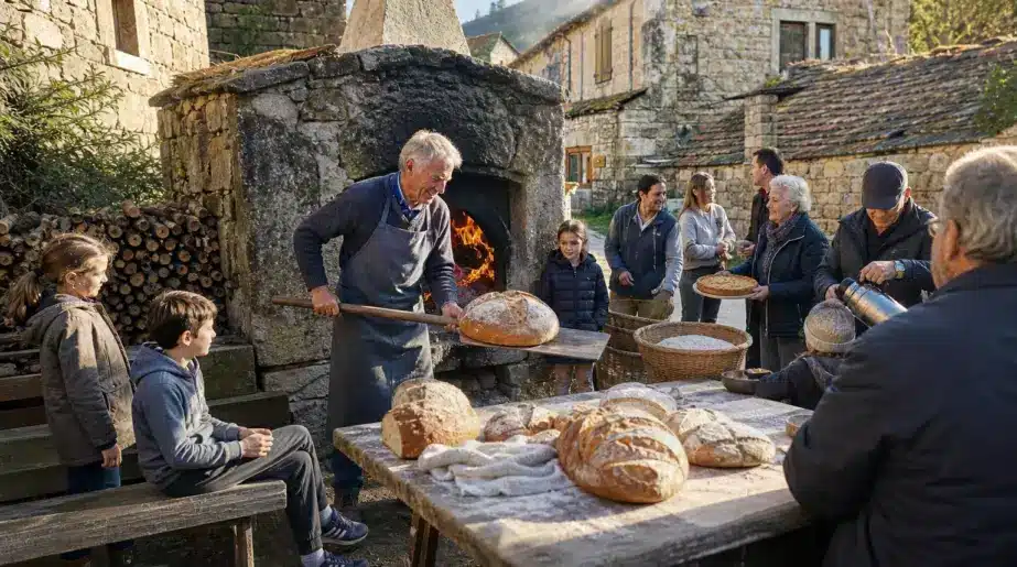 Gérard, 67 ans, a remis en état le four à pain de son village fermé depuis 50 ans : aujourd’hui, tout le hameau s’y retrouve le dimanche