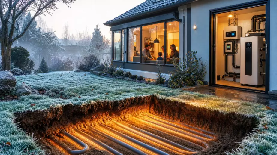 Gisement de chaleur sous le jardin : le test de départ, puis le bilan chiffré après un premier hiver de géothermie