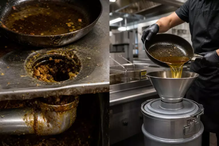 Huile de friture usagée : pourquoi il ne faut jamais la verser dans l’évier, et ce que font les restaurateurs