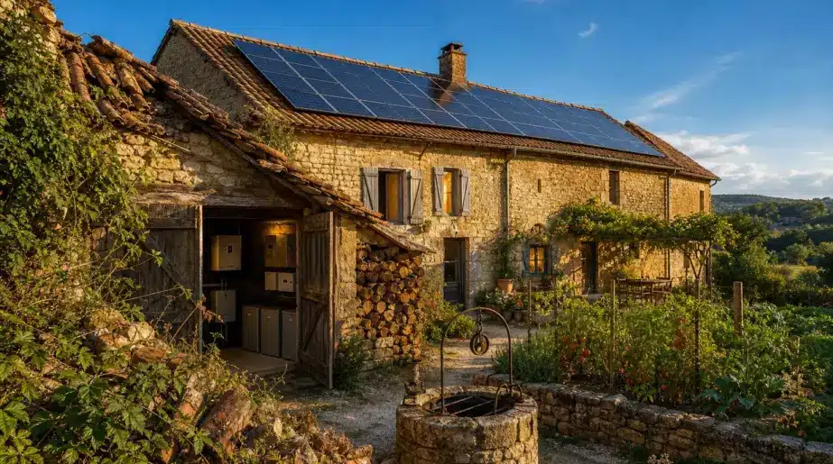 Il achète un vieux corps de ferme abandonné pour 45 000 € et le transforme en maison autonome en eau et en électricité