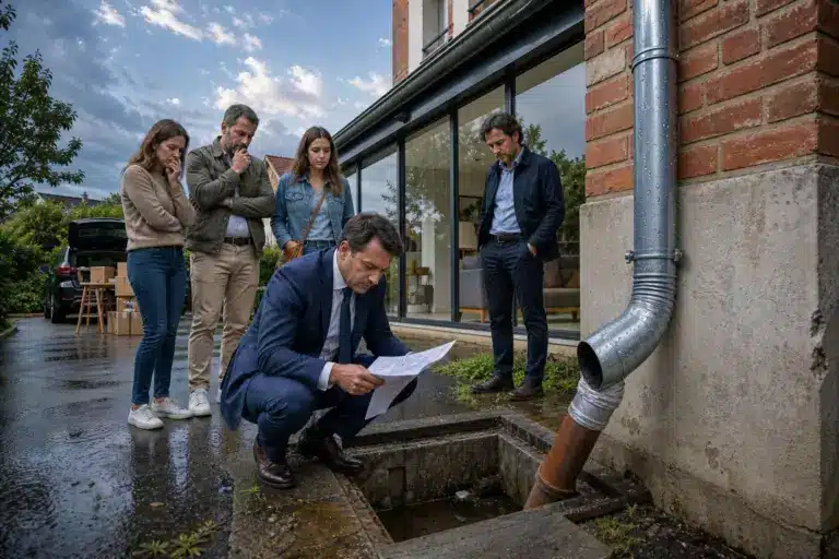 Il branche la gouttière de son extension sur le tuyau existant pour aller plus vite : le notaire le découvre huit ans plus tard, au moment de la vente