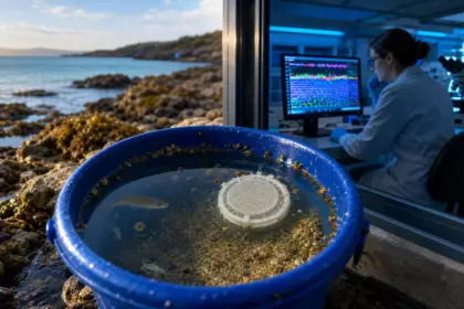 Il installe un simple filtre ADN dans un seau d’eau de mer : 48 heures plus tard, le laboratoire détecte une espèce qu’il n’avait jamais vue