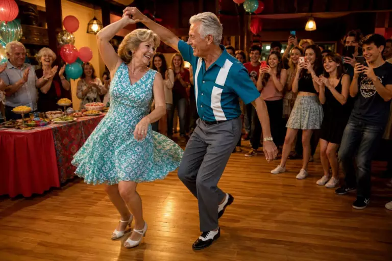 Il tend la main à sa femme dans une salle des fêtes : ce que ce couple de 70 ans fait ensuite fait lever les yeux de tous les ados