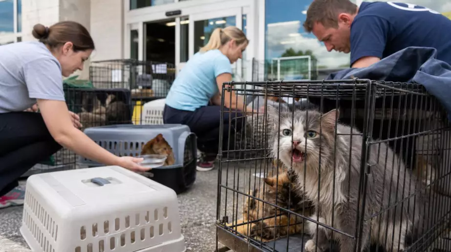 Ils partent faire leurs courses et tombent sur des cages devant le magasin : 15 chats abandonnés sauvés in extremis