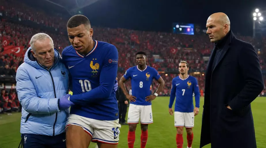 Kylian Mbappé sorti en Turquie : Zinédine Zidane révèle la nature de sa blessure après la victoire des Bleus (1-0)