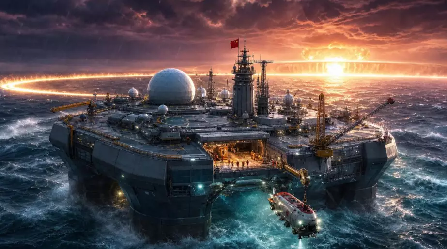 La Chine construit une installation flottante de 80 000 tonnes capable de résister à des explosions nucléaires