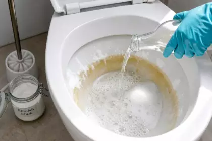 Laissez agir vingt minutes dans la cuvette : cette méthode à deux produits s’attaque aux dépôts qui résistent au brossage
