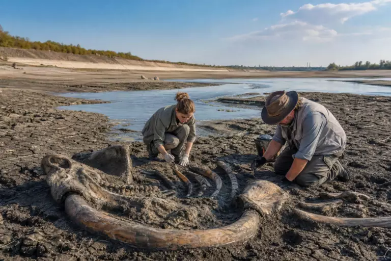 Le Danube est si à sec que des ossements de mammouth de l’ère glaciaire ont émergé de son lit
