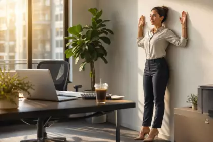 Le dos rond devant l’ordinateur : l’exercice de 30 secondes qui corrige la posture