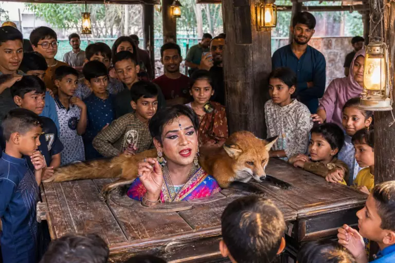 Le métier le plus étrange du monde ? Dans un zoo pakistanais, un homme incarne 12 heures par jour une créature mi-femme mi-renard